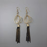 OVAL & TASSEL EARRING