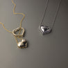 DOUBLE & LINED HEART NECKLACE