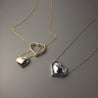 DOUBLE & LINED HEART NECKLACE