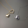 DOUBLE & LINED HEART NECKLACE