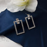 SQUARE CRYSTAL EARRING