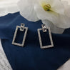 SQUARE CRYSTAL EARRING