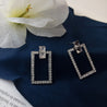 SQUARE CRYSTAL EARRING