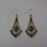 ANTIQUE SQ STONE EARRING