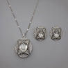 CRYSTAL OVAL NECKLACE SET