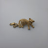 MICE PLAYING CAT BROOCH