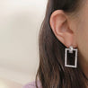 SQUARE CRYSTAL EARRING