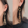 MULTI CIRCLE LONG EARRING