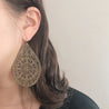 PATTENED TEARDROP EARRING