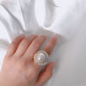 PEARL & CRYSTAL RING