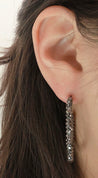 LONG CRYSTAL HOOPS EARRING